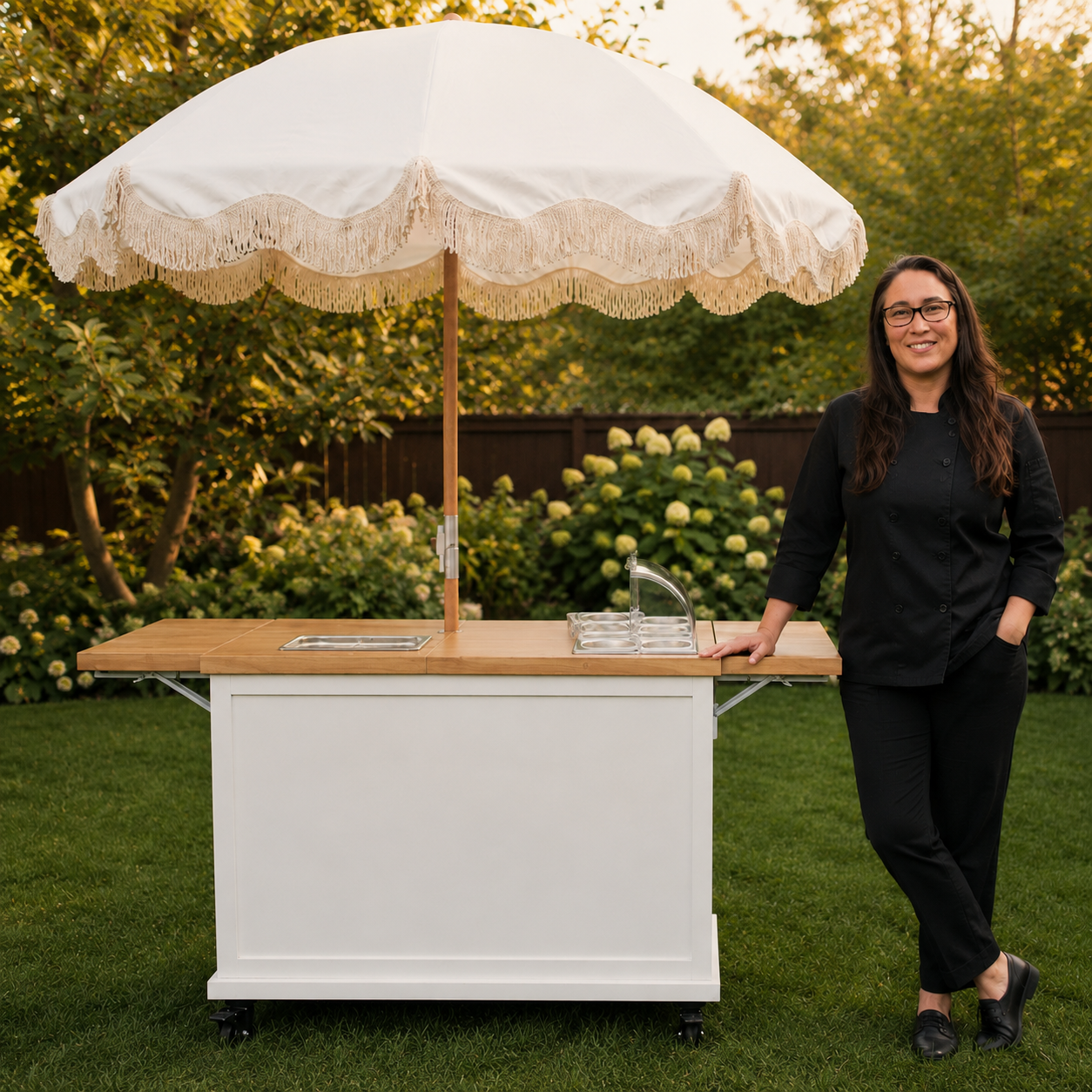 Sweetly Built dessert cart setup